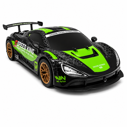 Joy Junction 1:10 Scale RC Racing Sports Car (Green) | 2.4GHz Remote Control 1971 Racing Vehicle Series with LED Light, High-Speed RC Car, Forward & Reverse, Left & Right Steering, Speed Boost, Remote Control Toy for Kids