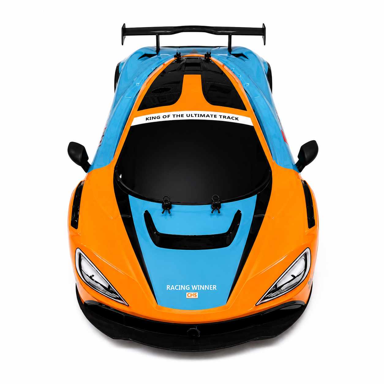 Joy Junction 1:10 Scale RC Racing Sports Car (Orange/Blue) | 2.4GHz Remote Control 1971 Racing Vehicle Series with LED Lights, High-Speed Rechargeable RC Car, Forward & Reverse, Left & Right Steering, Speed Boost, Remote Control Toy for Kids Ages