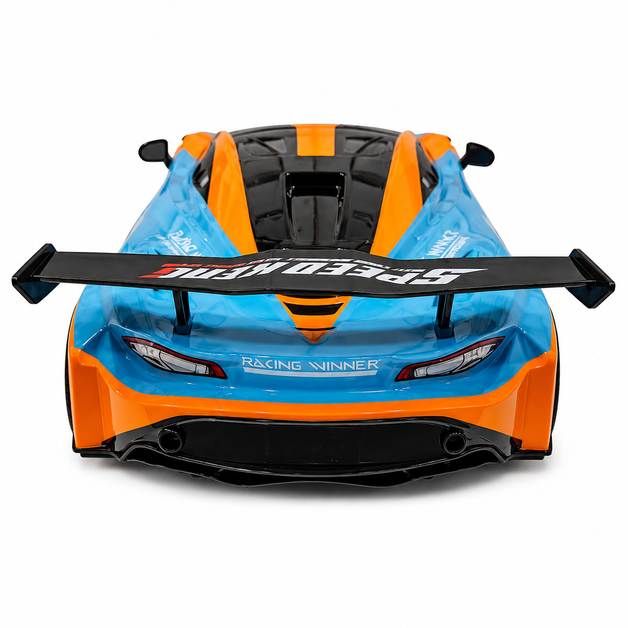 Joy Junction 1:10 Scale RC Racing Sports Car (Orange/Blue) | 2.4GHz Remote Control 1971 Racing Vehicle Series with LED Lights, High-Speed Rechargeable RC Car, Forward & Reverse, Left & Right Steering, Speed Boost, Remote Control Toy for Kids Ages