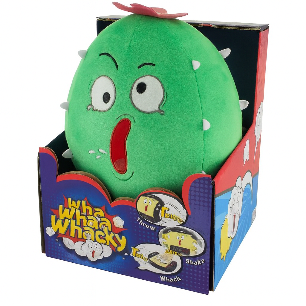 Wha Wha Whacky Stress Cactus Plush Toy - Throw, Shake, Whack!