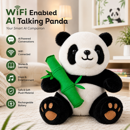 AI Dazi Interactive Talking Panda Plush Toy | Smart AI Plush Companion | Wi-Fi Enabled Educational Talking Panda for Kids