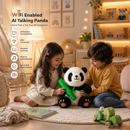AI Dazi Interactive Talking Panda Plush Toy | Smart AI Plush Companion | Wi-Fi Enabled Educational Talking Panda for Kids