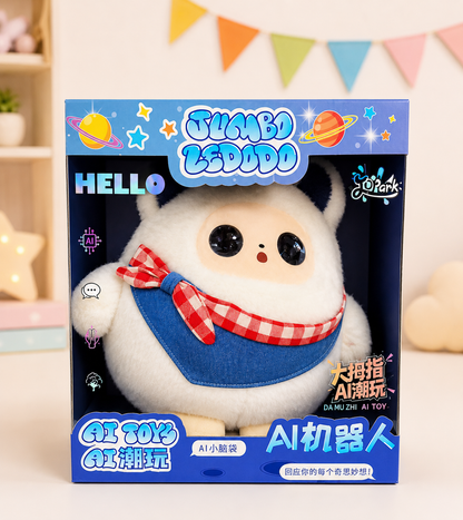 AI Interactive Talking Plush Toy with LED Eyes | Smart App-Controlled Educational Plush Companion for Kids