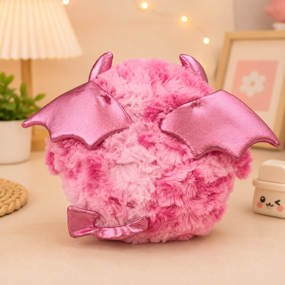 Monster Ledodo AI Interactive Plush Toy | Smart Talking Companion with LED Eyes | App-Controlled AI Plush | Pink Monster