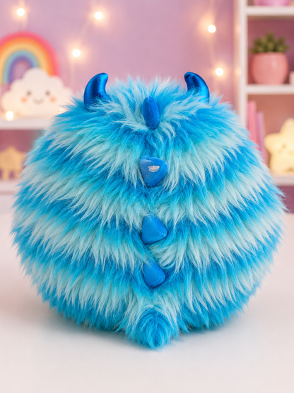 Monster Ledodo AI Interactive Plush Toy with LED Eyes | Smart AI Companion | App-Controlled Talking Plush | 9-Inch Soft Plush Robot | Intelligent Voice Interaction | Blue Monster