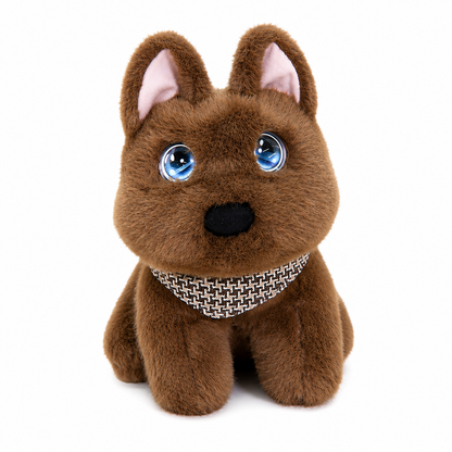 Breatoi! AI Smart Interactive Plush Dog Toy with Voice Interaction, Soft Stuffed Puppy Companion, Talking & Sound Responsive Plush Animal for Kids | Gift for Boys & Girls 3+ Years - Brown