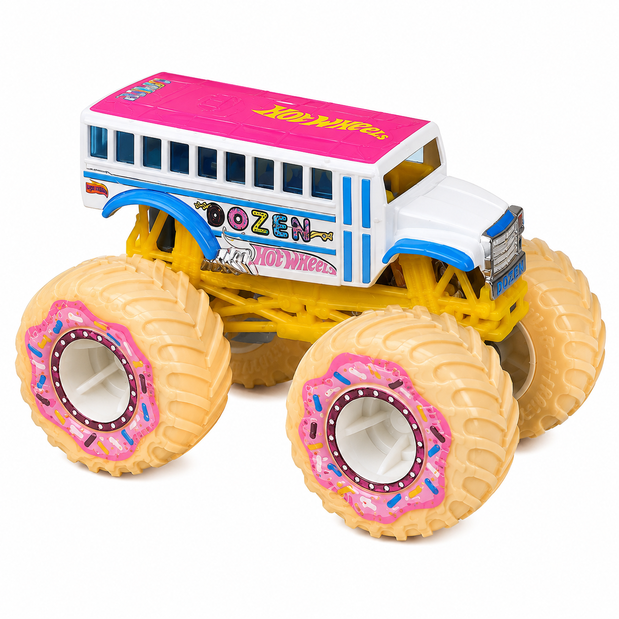 Hot Wheels Monster Trucks Dozen Delivery Die-Cast Monster Truck | Oversized Donut Wheels | 1:64 Scale Collectible Toy Vehicle for Kids & Collectors | Mattel
