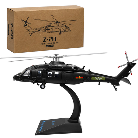 Premium 1:72 Scale Z-20 Military Helicopter Diecast Model with Display Stand & Collector Box | Alloy Military Aircraft Collectible