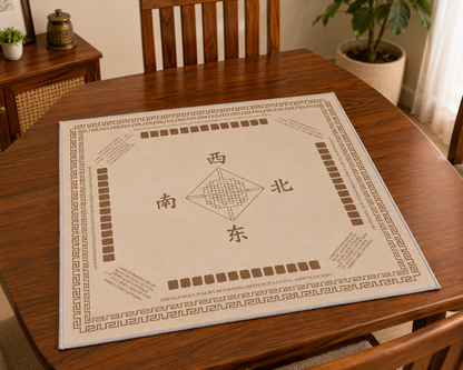 Premium Mahjong Playing Mat 80×80 cm | Foldable Soft Gaming Table Mat for American & Chinese Mahjong
