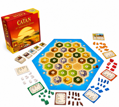 Catan 25th Anniversary Edition Board Game – Classic Strategy Game with Special Expansion & Extras