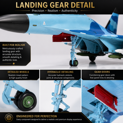 Premium 1:32 Scale SU-30 Fighter Jet Diecast Aircraft Model with Display Stand | Highly Detailed Military Aircraft Collectible