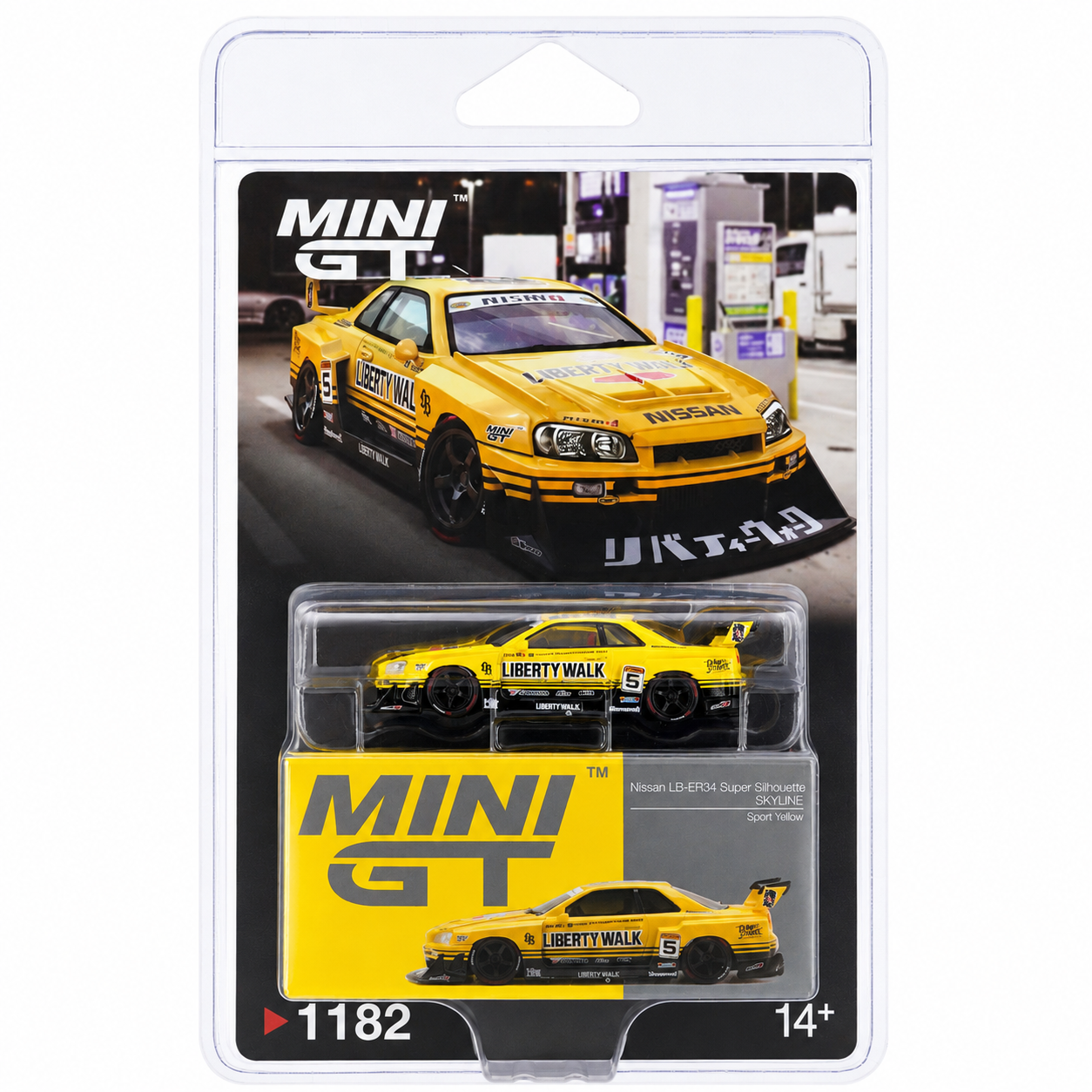 MINI GT 1:64 (Blister Pack) Nissan LB-ER34 Super Silhouette