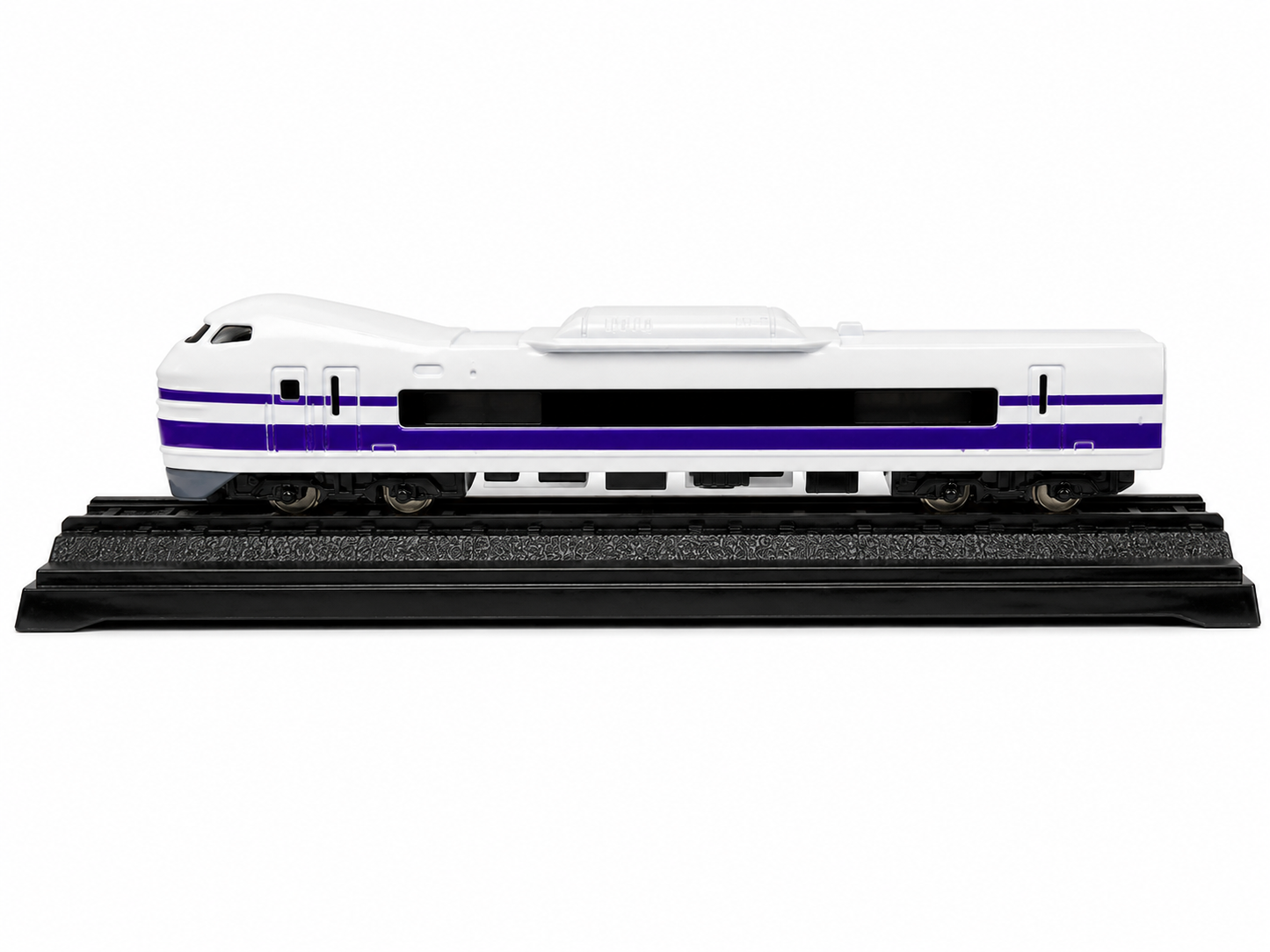 High Speed Bullet Train Toy for Kids | White & Purple Passenger Train | Push & Play Railway Toy With Track & Window Gift Box