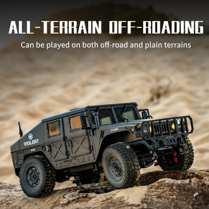 RC 4WD Military Climbing Truck 1:12 Scale | 2.4GHz Remote Control Off-Road Crawler with LED Lights, Independent Suspension & RTR Design