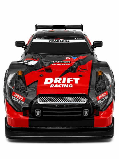 4WD High-Speed RC Drift Car with 2.4GHz Remote | 4x4 Four Wheel Drive | 7.4V Rechargeable Battery | LED Lights | Racing Tires | Ready to Run Drift Red Car for Kids & Adults