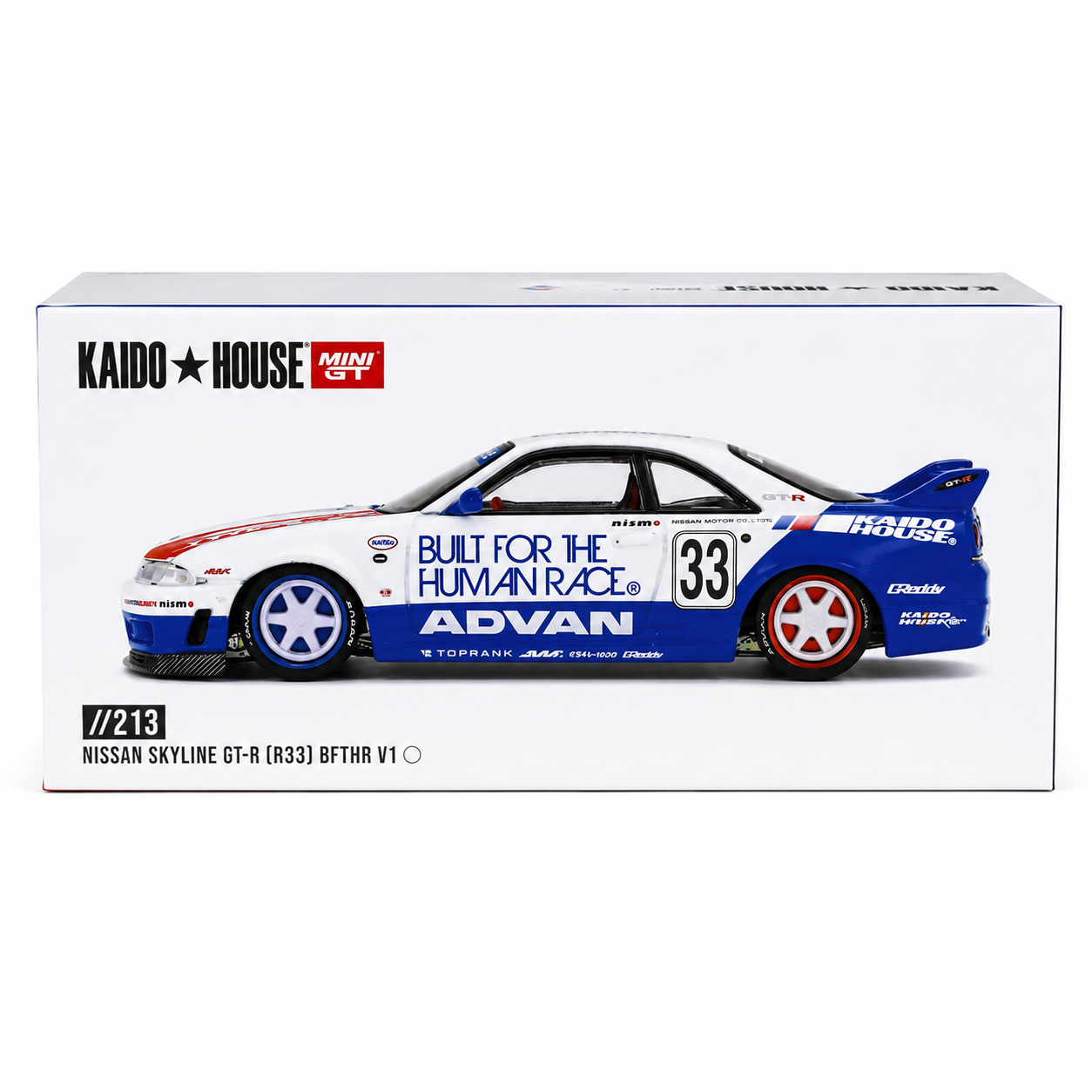 Kaido House Mini GT 1:64 Nissan Skyline GT-R (R33) BFTHR V1 #213 Diecast Model Car