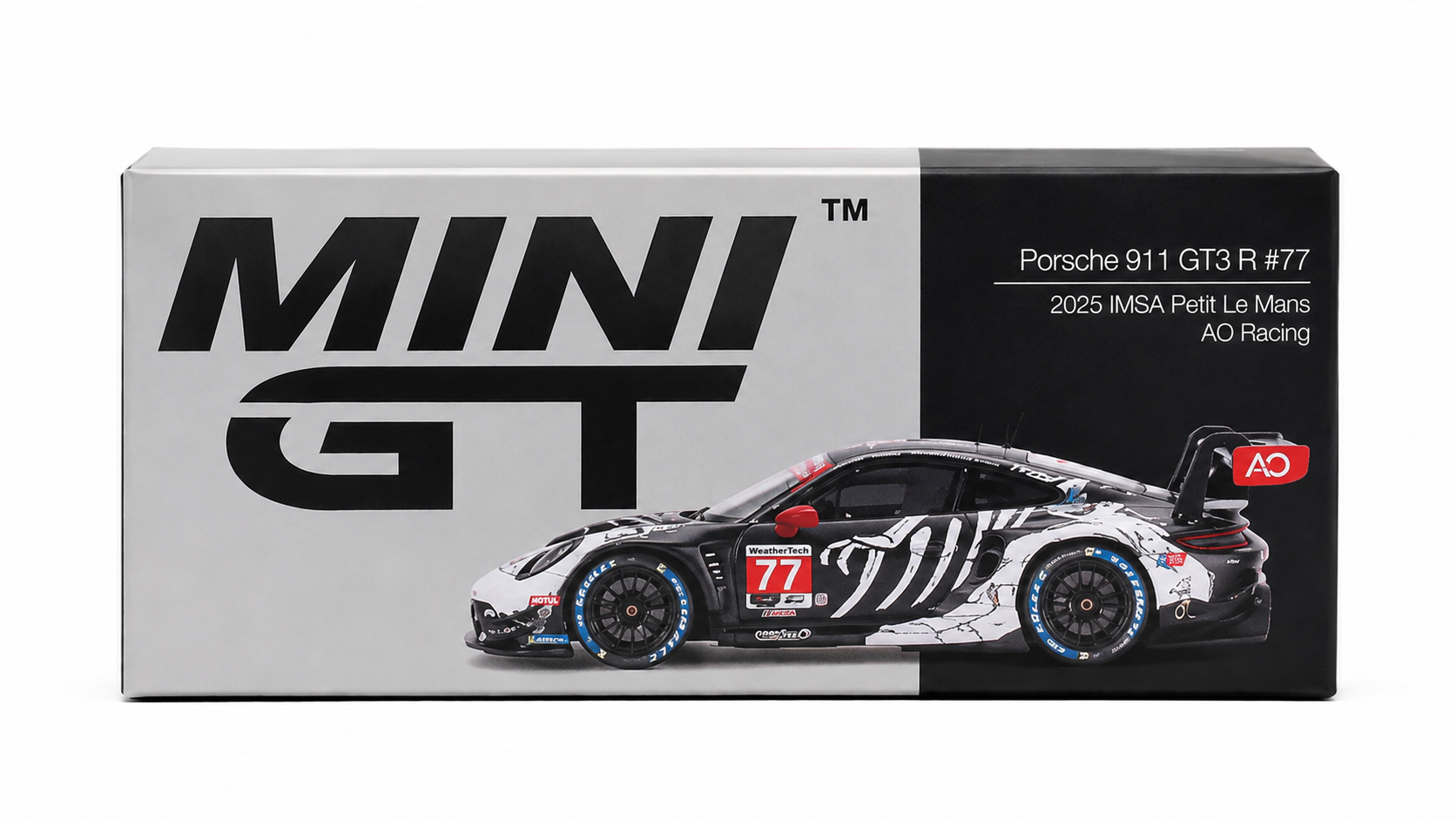 MINI GT 1:64Porsche 911 GT3 R #77 AO Racing 