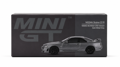 MINI GT 1:64 Nissan Skyline GT-R NISMO BCNR33 CRS Version Dark Metal Gray Die-Cast Model Car