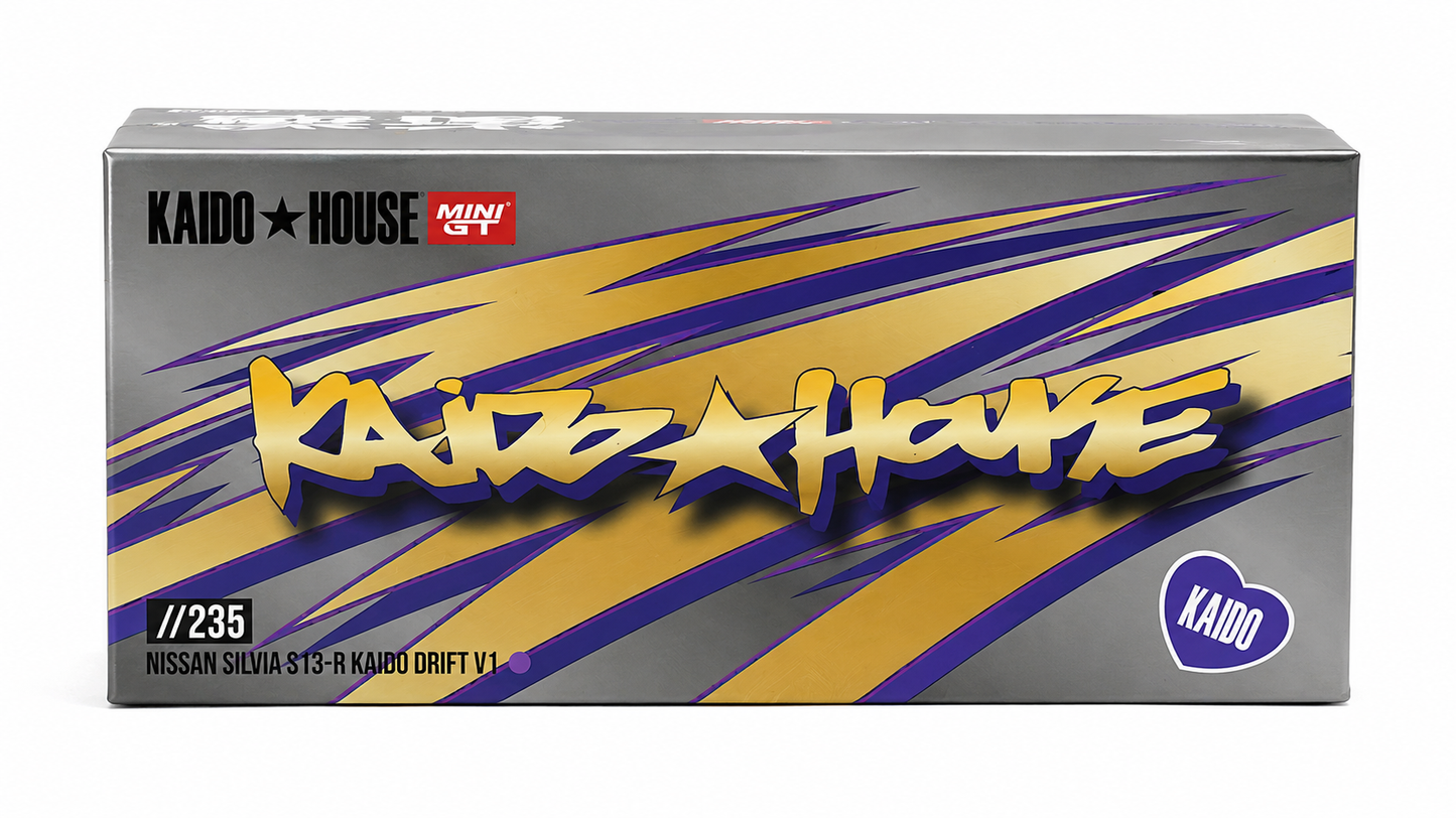 Kaido House x MINI GT 1:64 Nissan Silvia S13 R Kaido Drift V1 Limited Edition Die-Cast Model Car