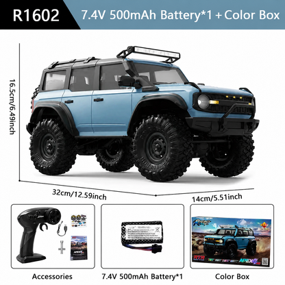 HB Toys Apex 4WD RC Off-Road Truck R1602 1:16 Scale 2.4GHz Remote Control Rock Crawler | Ready-to-Run