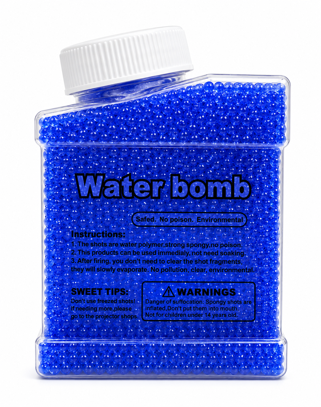 Water Gel Beads Ammo Refill (7-8mm) for Gel Blaster Toy Guns – Eco-Friendly Non-Toxic Water Bombs for Outdoor Play & Sensory Toys