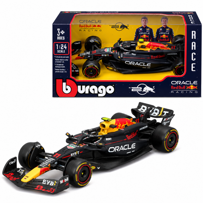 Bburago 1:24 Oracle Red Bull Racing RB20 F1 2024 Diecast Model Car | Max Verstappen MV1 & Sergio Perez SP11 Race Collection