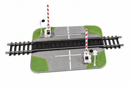 HANFLY HO Scale Train Crossing Set No.99001 | Railway Crossing Track with Working Crossing Gates | HO 1:87 Model Railroad Accessory