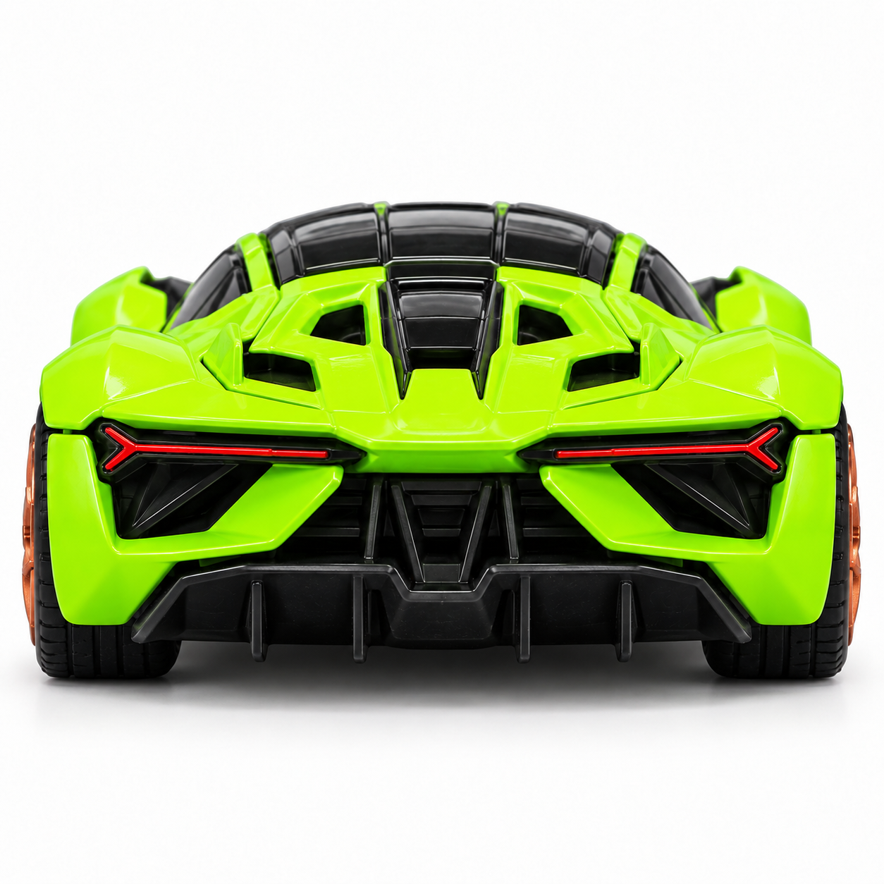 Bburago 1:64 Lamborghini Terzo Millennio Die-Cast Collectible | Metal Miniature Futuristic Concept Supercar with Bronze Wheels & Display Stand – Green, Ages 14+