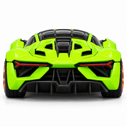 Bburago 1:64 Lamborghini Terzo Millennio Die-Cast Collectible | Metal Miniature Futuristic Concept Supercar with Bronze Wheels & Display Stand – Green, Ages 14+