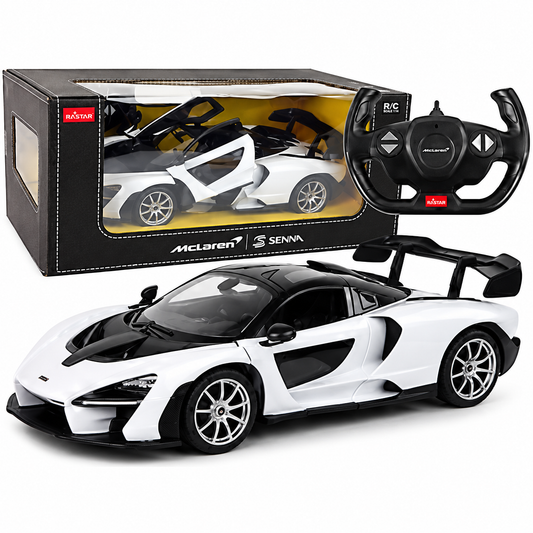Rastar 1:14 McLaren Senna RC Car | Official Licensed Remote Control Hypercar (Model 96600) - White