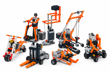 Science & Education Multi-Model STEM Engineering Building Kit with Motor, Gears, Wheels, Construction Parts, Instruction Manual & Storage Box for Kids