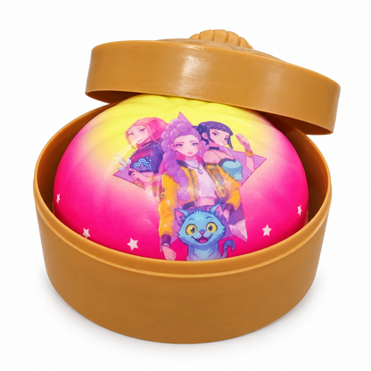 K-Pop Girls Rainbow Mystery Squishy Dumpling Toy for Kids – Surprise Colour Sensory Fidget & Stress-Relief Toy, Ages 3+ (Random 1 Piece)