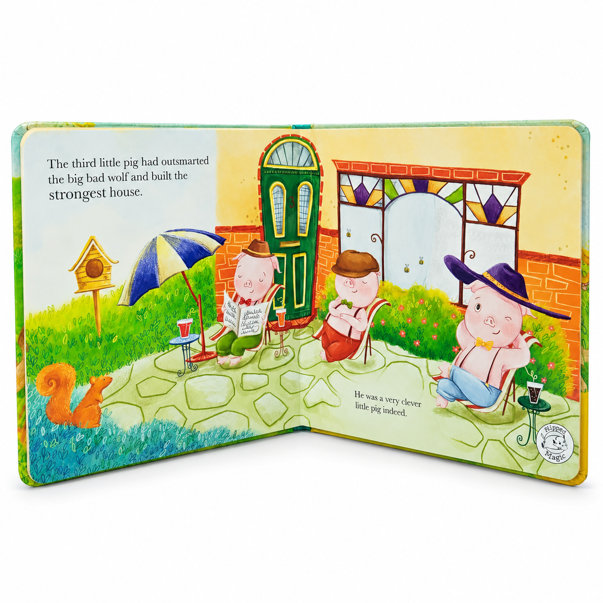 Flipped Magic The Three Little Pigs 3D Come-to-Life Interactive Story Book with Free App – Read, Learn & Enjoy Augmented Reality Fairy-Tale Adventures for Kids
