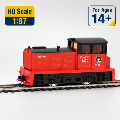 HANFIY 96000 HO Scale 1:87 Diesel Locomotive Model Train – Classic Red Railroad Engine Collectible