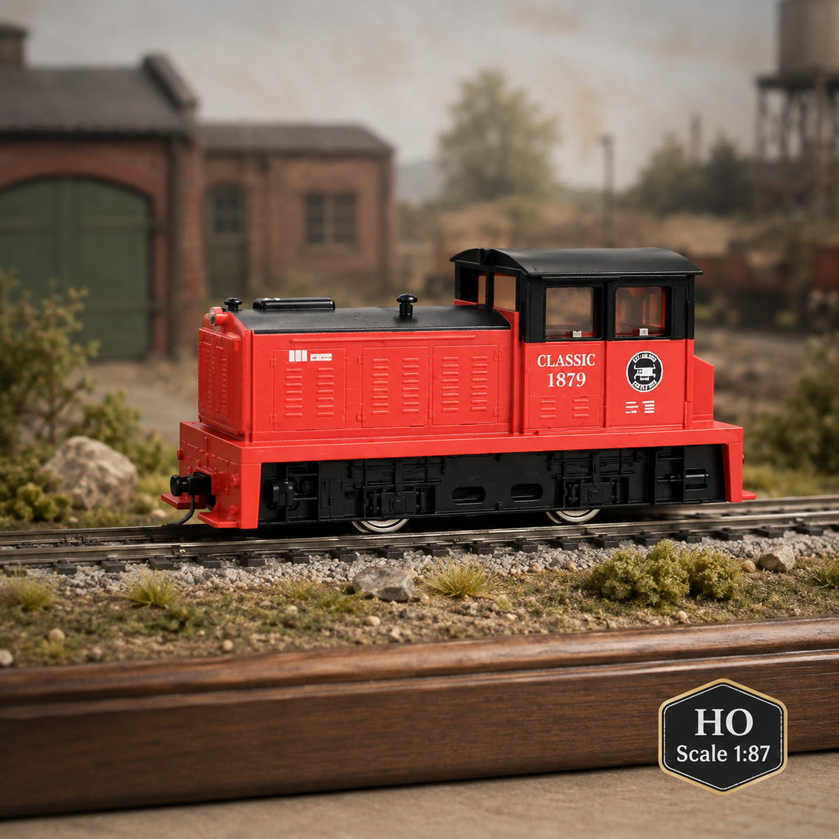 HANFIY 96000 HO Scale 1:87 Diesel Locomotive Model Train – Classic Red Railroad Engine Collectible