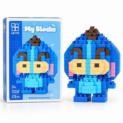 Micro Building Blocks Character Figure – DIY Mini Brick Puzzle Toy with Display Model, Assorted Character Designs, 3+ Years