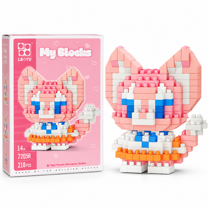 Micro Building Blocks Character Figure – DIY Mini Brick Puzzle Toy with Display Model, Assorted Character Designs, 3+ Years