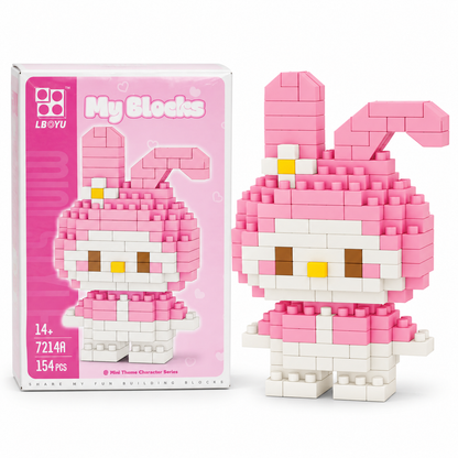 Micro Building Blocks Character Figure – DIY Mini Brick Puzzle Toy with Display Model, Assorted Character Designs, 3+ Years