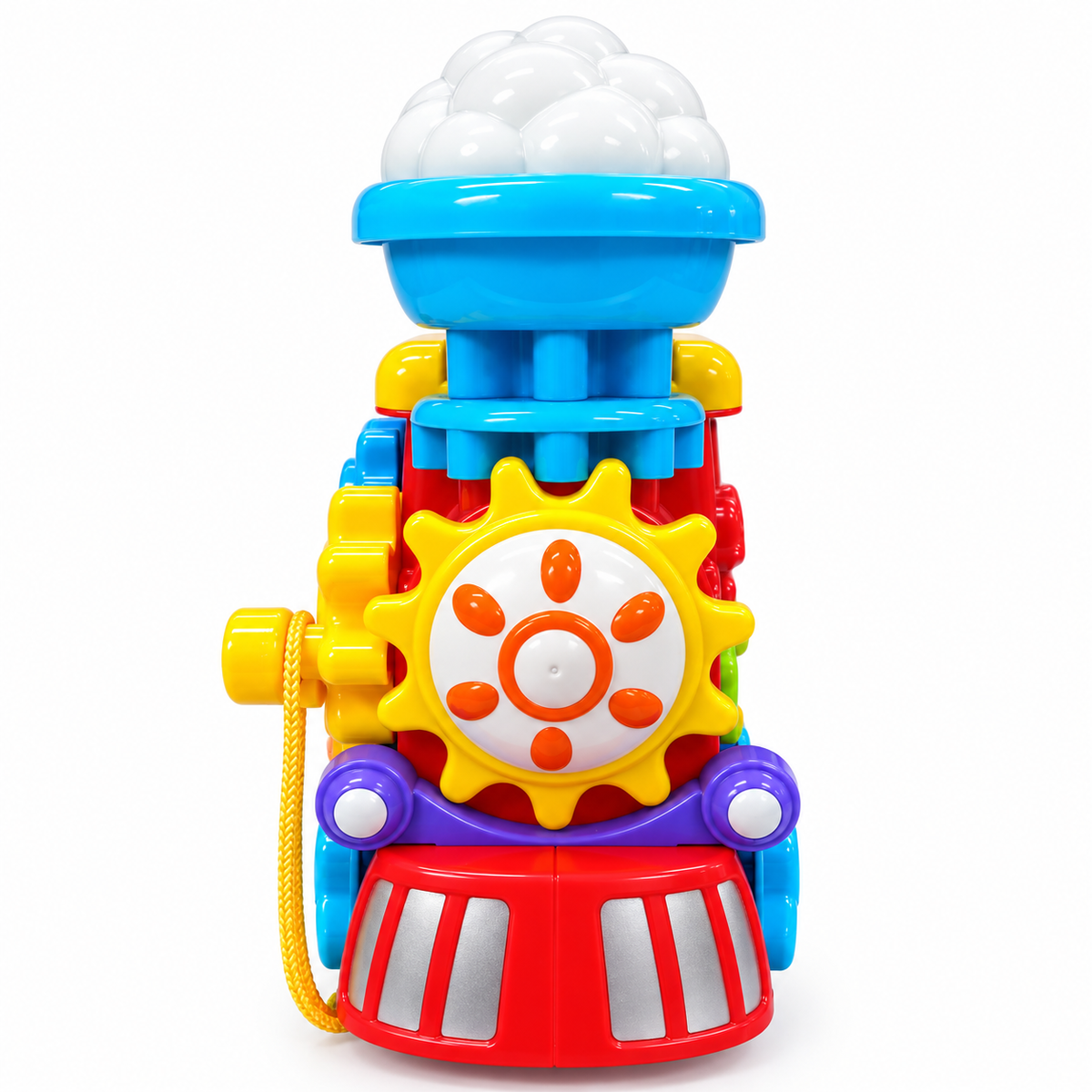 Five Star Roll & Assemble Animal Train Toy – Gear Connection Train with Light, Music & Spinning Animal Figures for Toddlers