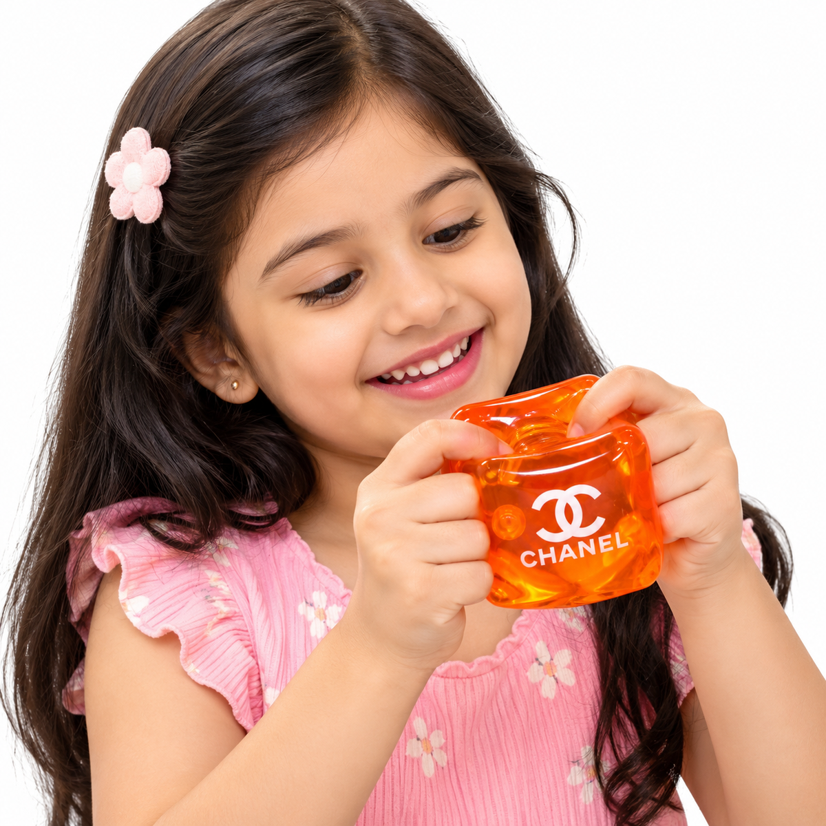 Chanel Nice Cube Squishy Toy for Kids – Soft Squeeze Sensory Stress Relief Fidget Cube, Slow-Rising Squishy Stress Ball Toy for Relaxation, Hand Exercise & Gifting, Orange, 3+ Years