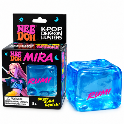 K-Pop Demon Hunters NeeDoh Nice Cube Squishy Toy – Super Solid Sensory Stress Relief Fidget Toy for Kids & Collectors, Assorted Character & Colour – 1 Random Pcs