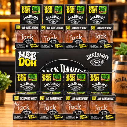NeeDoh x Jack Daniel’s Old No. 7 Whisky Super Solid Squishy Toy – Soft Squeeze Sensory Fidget Cube, Stress Relief & Satisfying Squish Collectible for Kids & Adults, Ages 3+