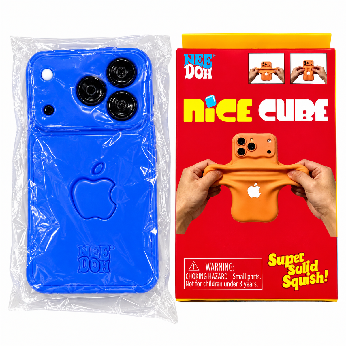 NeeDoh Nice Cube iPhone Style Super Squishy Sensory Fidget Toy – Soft Stretchy Squeeze Stress Relief Phone Toy for Kids, Assorted Colour, Random 1 Pc, Ages 3+