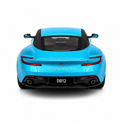 ATS Models 1:64 Aston Martin DB12 Pearl Blue Die-Cast Model Car | Official Licensed Luxury Sports Car Replica | Detailed Collectible Miniature Vehicle for Car Enthusiasts & Collectors