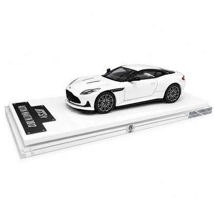 ATS Models 1:64 Aston Martin DB12 Pearl White Die-Cast Model Car | Official Licensed Luxury Sports Car Replica | Premium Detailed Collectible Miniature Vehicle for Car Enthusiasts & Collectors