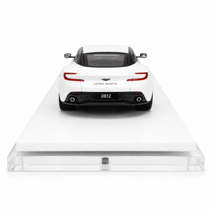 ATS Models 1:64 Aston Martin DB12 Pearl White Die-Cast Model Car | Official Licensed Luxury Sports Car Replica | Premium Detailed Collectible Miniature Vehicle for Car Enthusiasts & Collectors