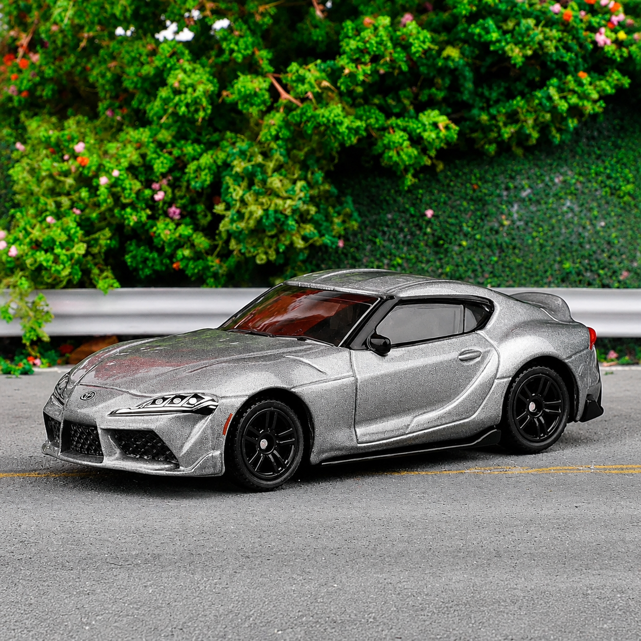 CCA 1:58 Toyota GR Supra S14-01 Silver Die-Cast Model Car | Premium Japanese Sports Car Miniature Replica with Detailed Interior & Realistic Exterior | Collectible Scale Car for Supra Fans & Car Collectors
