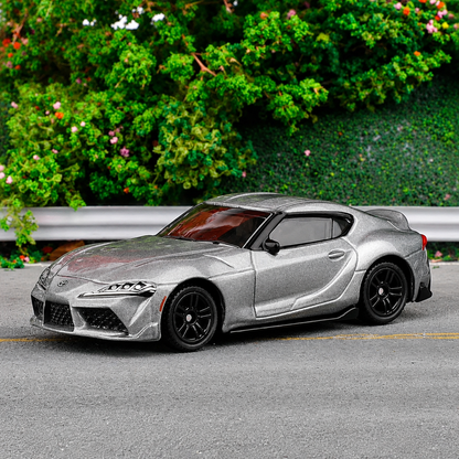CCA 1:58 Toyota GR Supra S14-01 Silver Die-Cast Model Car | Premium Japanese Sports Car Miniature Replica with Detailed Interior & Realistic Exterior | Collectible Scale Car for Supra Fans & Car Collectors