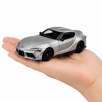 CCA 1:58 Toyota GR Supra S14-01 Silver Die-Cast Model Car | Premium Japanese Sports Car Miniature Replica with Detailed Interior & Realistic Exterior | Collectible Scale Car for Supra Fans & Car Collectors