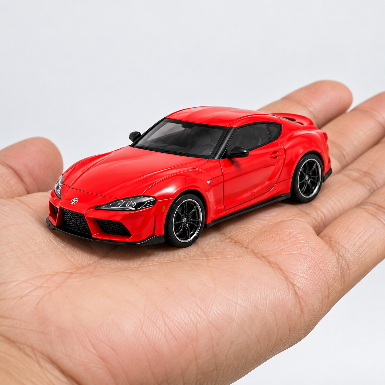 CCA 1:58 Toyota GR Supra S14-02 Die-Cast Model Car | Red Sports Car with Detailed Interior, Realistic Body & Alloy-Style Wheels | Premium Collectible Miniature for Toyota & Die-Cast Car Collectors